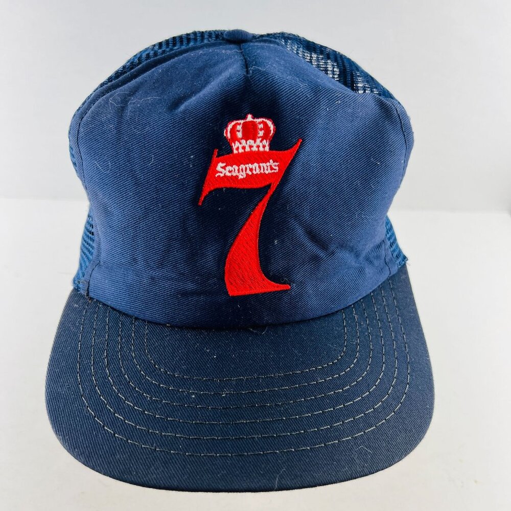Seagrams 7 Crown Trucker Hat Baseball Style Cap O/S Embroidered Logo